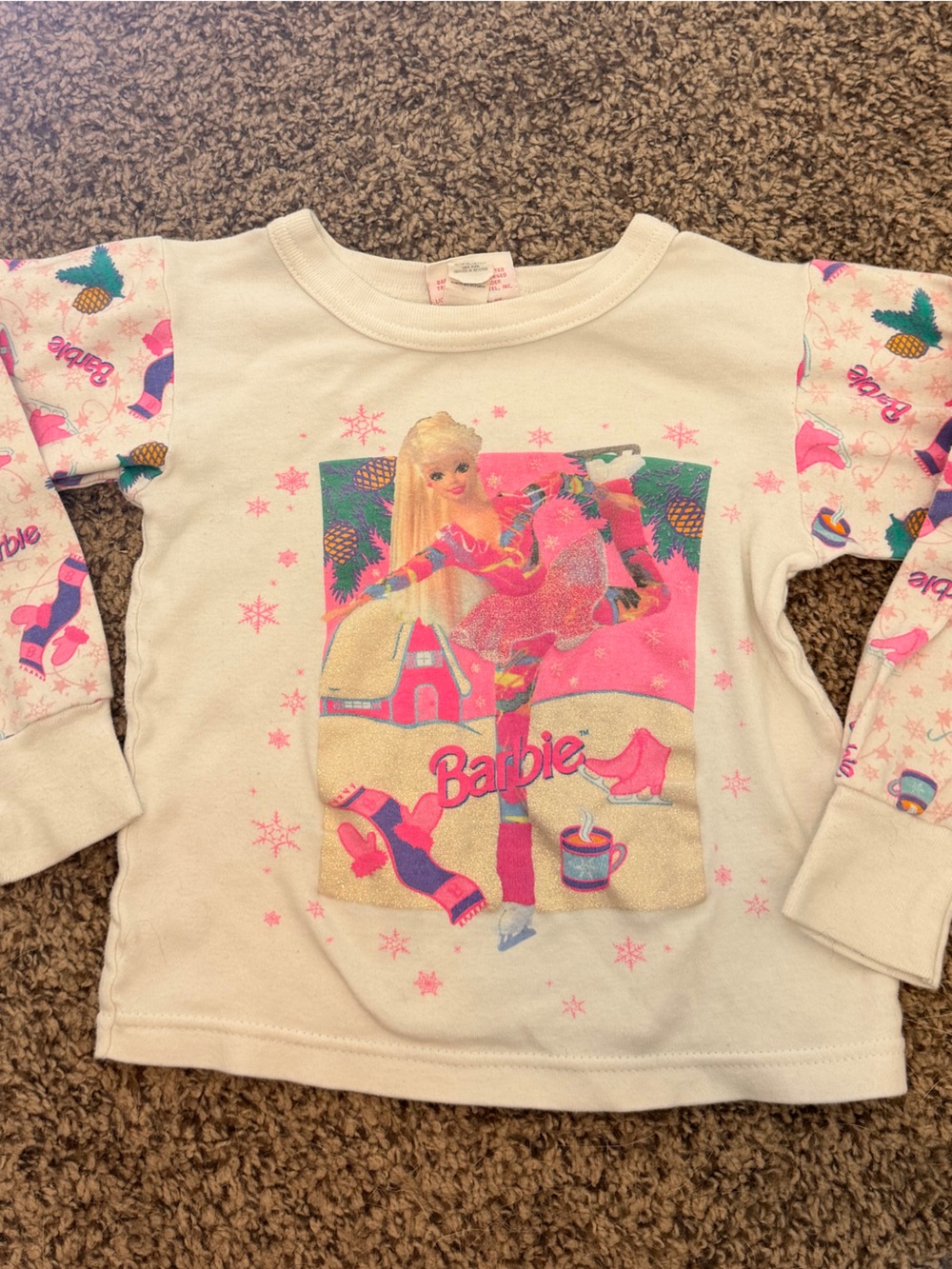 Vintage 90s Barbie White Long Sleeve